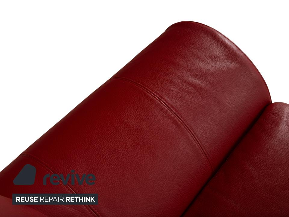 Rolf Benz 545 Leder Zweisitzer Rot Sofa Couch – Bild 5