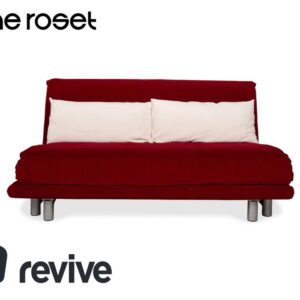 Ligne Roset Multy Stoff Dreisitzer Rot manuelle Schlaffunktion