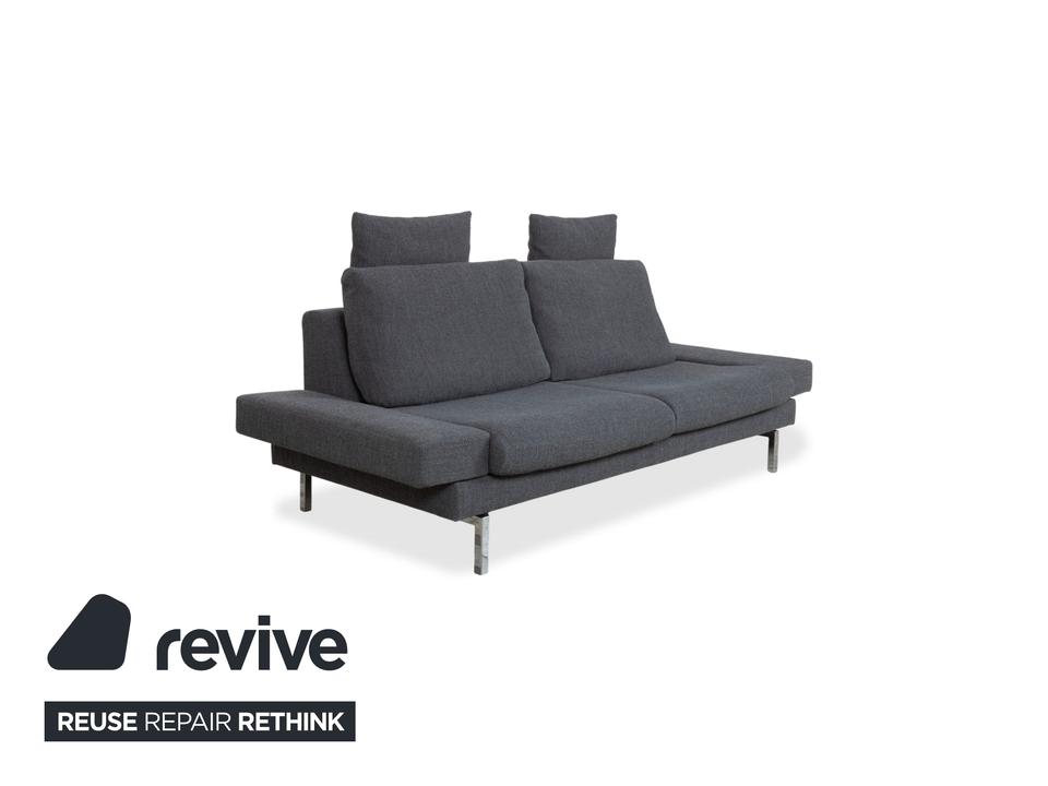 Jori Tigra Stoff Zweisitzer Grau manuelle Funktion Sofa Couch – Bild 5