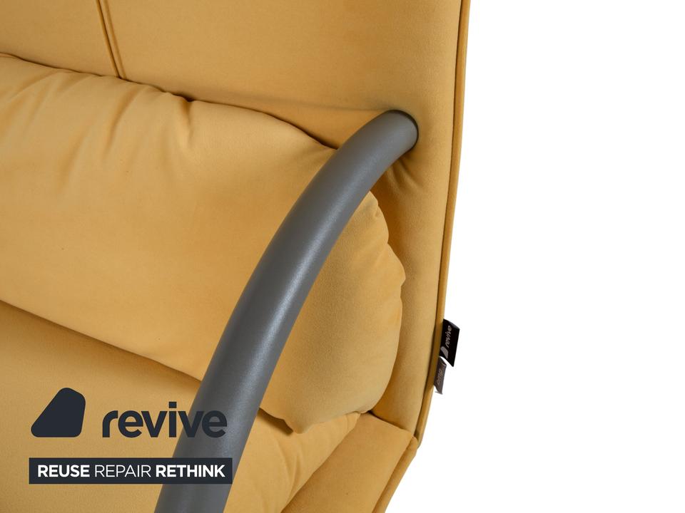 Rolf Benz BMP 418 Sessel Garnitur inkl. Hocker Stoff Gelb ✨ – Bild 7