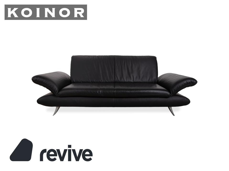 Koinor Rossini Leder Sofa Schwarz Zweisitzer manuelle Funktion