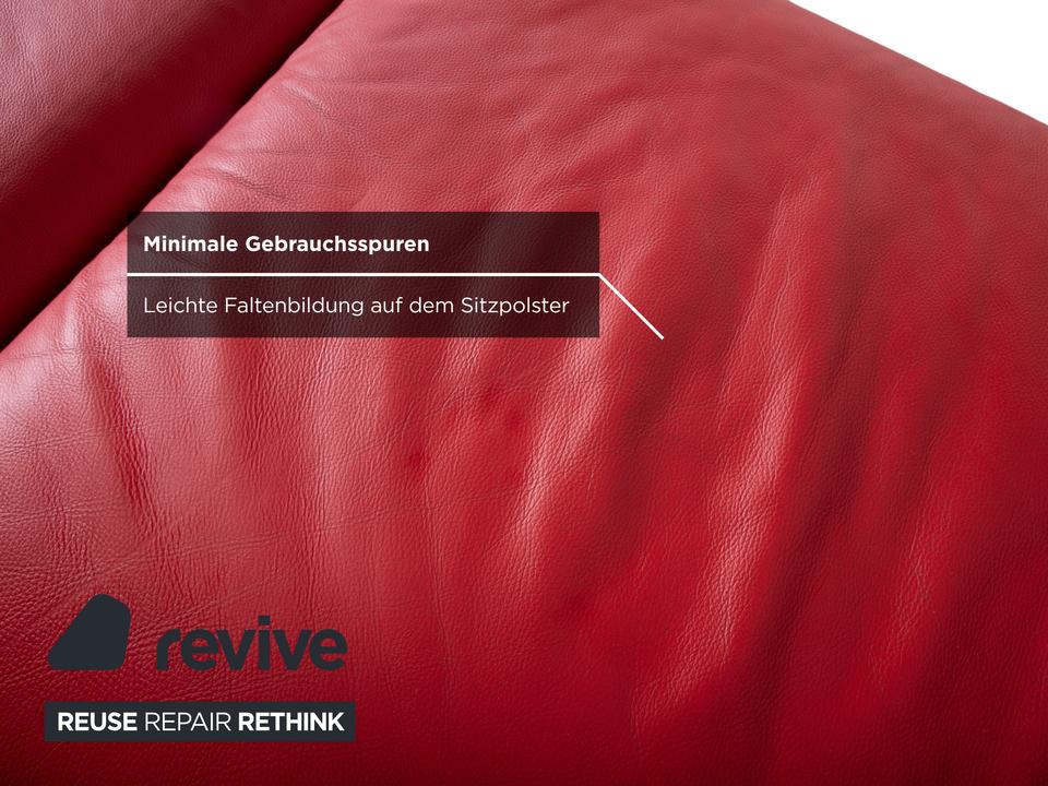 Willi Schillig Loop Leder Ecksofa Rot manuelle Funktion Sofa – Bild 10