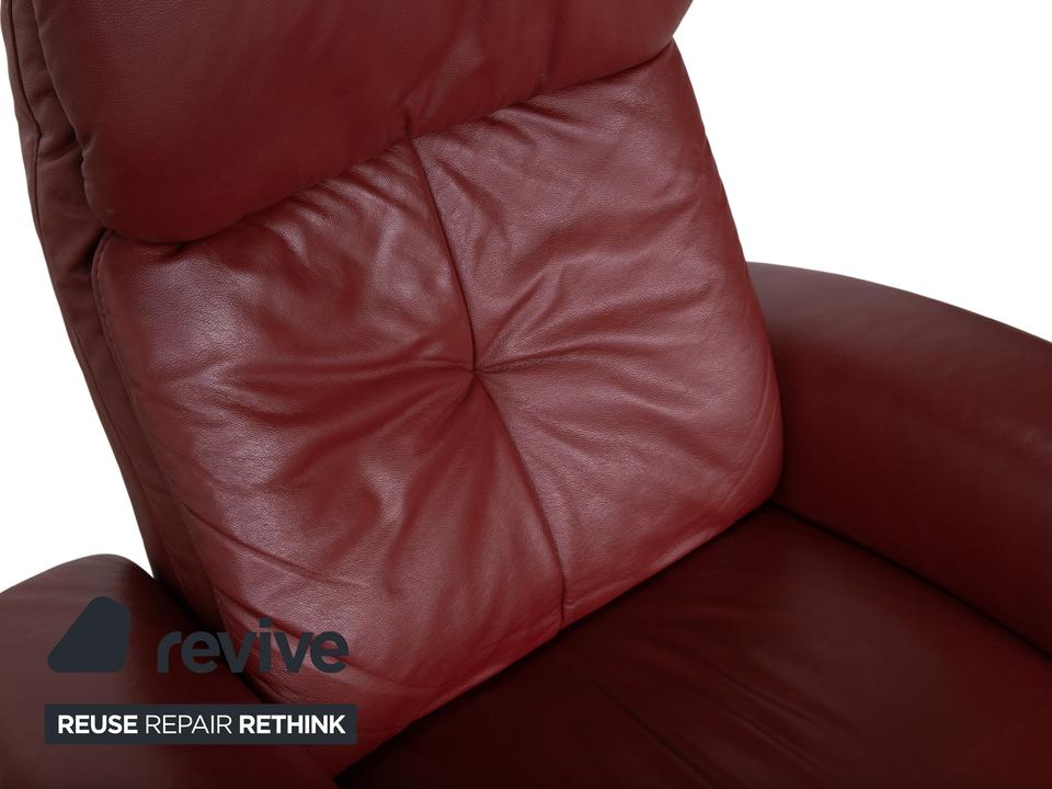 Himolla Leder Sessel Rot Kirschrot manuelle Funktion – Bild 7