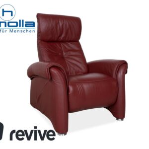 Himolla Leder Sessel Rot Kirschrot manuelle Funktion
