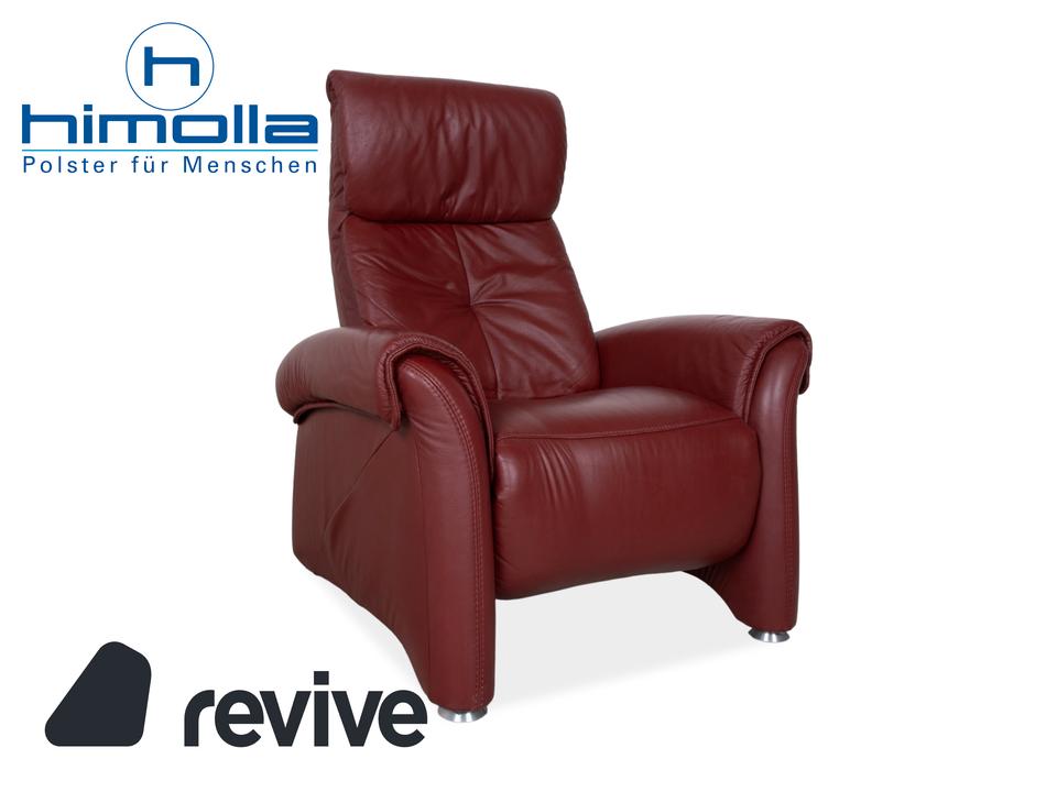 Himolla Leder Sessel Rot Kirschrot manuelle Funktion