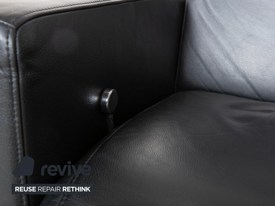 Rolf Benz EGO Leder Sessel Schwarz manuelle Funktion Hochlehner – Bild 8
