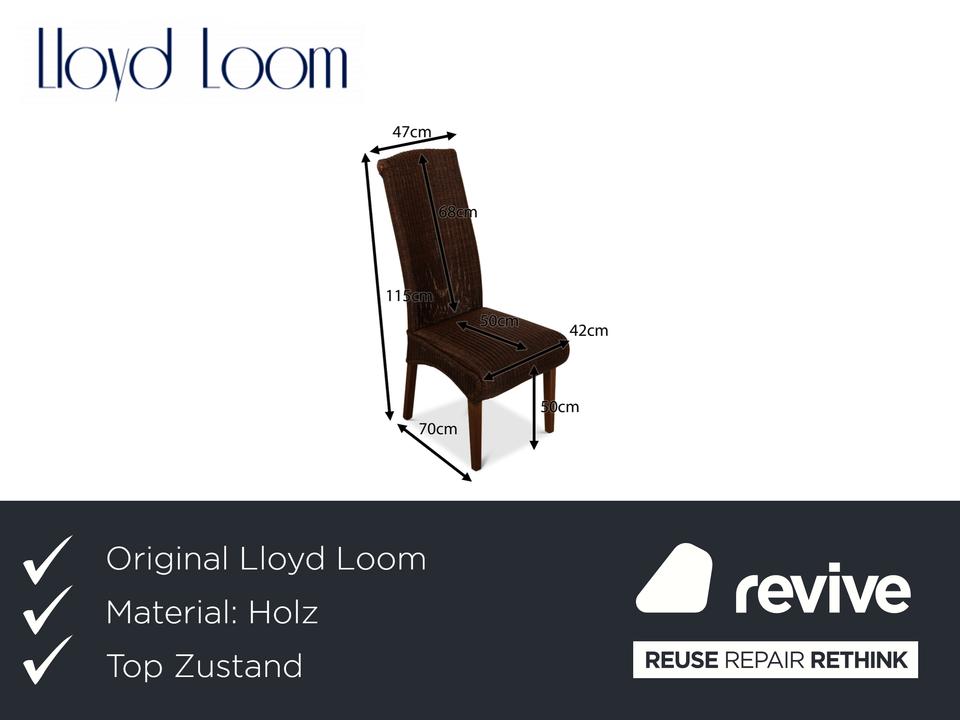 Lloyd Loom Holz Stuhl Braun Esszimmer – Bild 2
