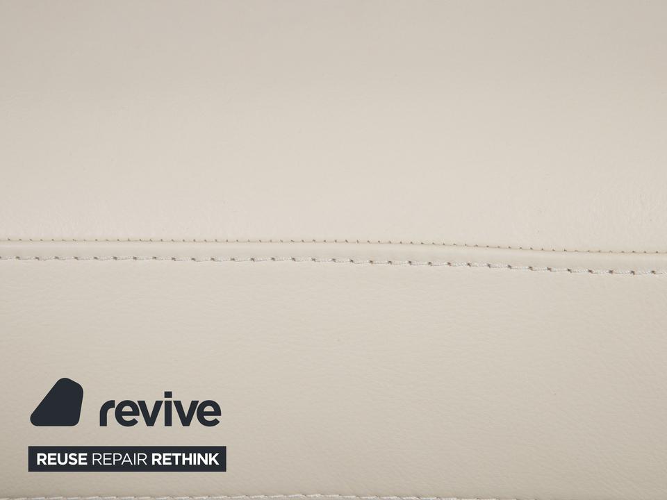 Joop 007 Leder Zweisitzer Creme Sofa Couch Metallfüße – Bild 5