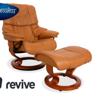 Stressless Reno Leder Sessel Braun Orange Cognac manuelle