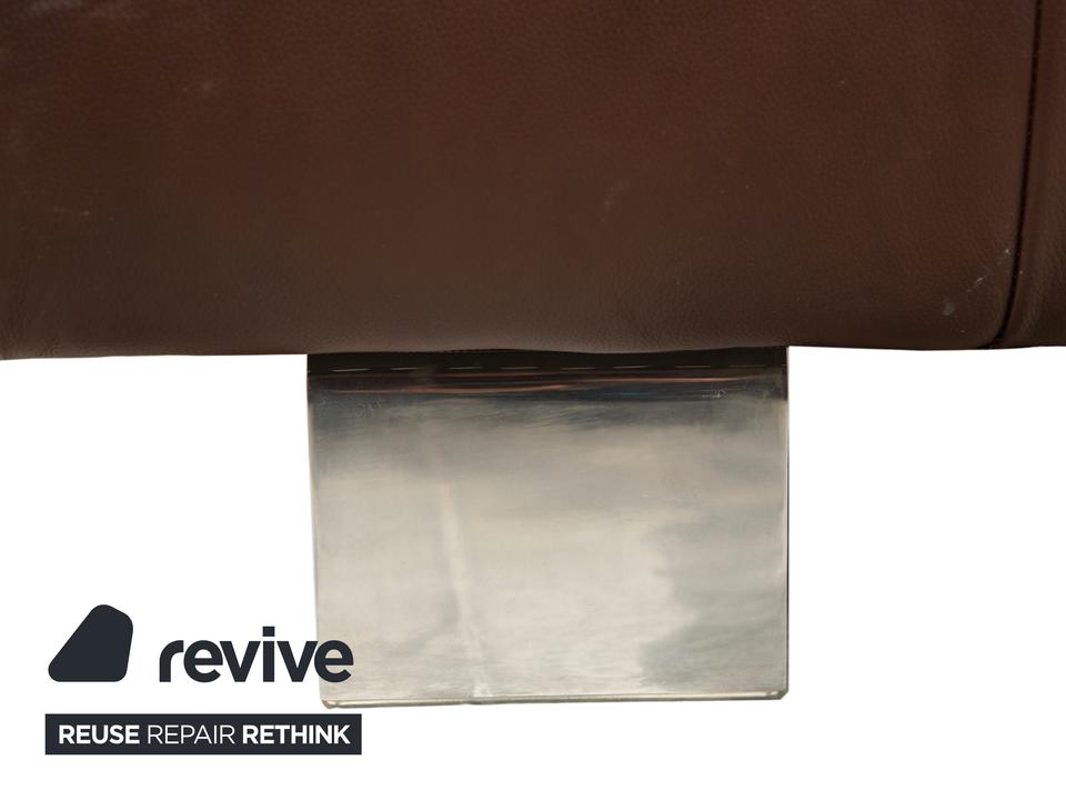 Willi Schillig Taboo Leder Dreisitzer Braun manuelle Funktion – Bild 10