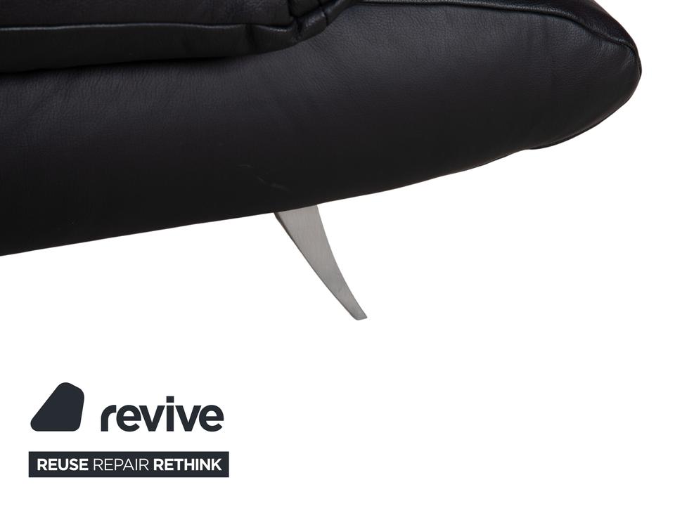 Koinor Rossini Leder Sofa Schwarz Zweisitzer manuelle Funktion – Bild 8