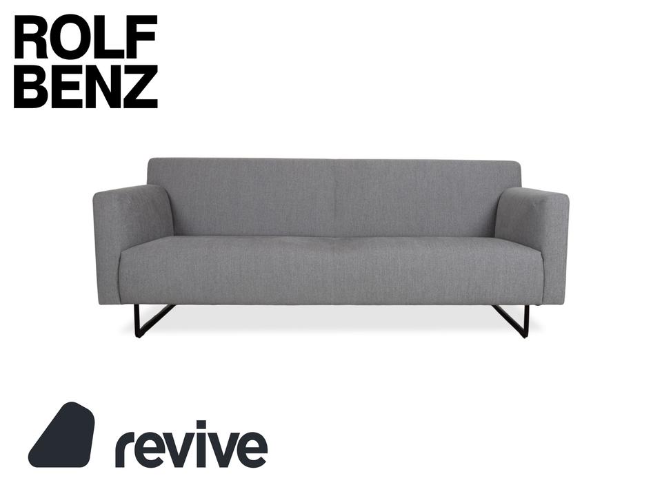 Rolf Benz 328 Stoff Dreisitzer Grau Sofa Couch
