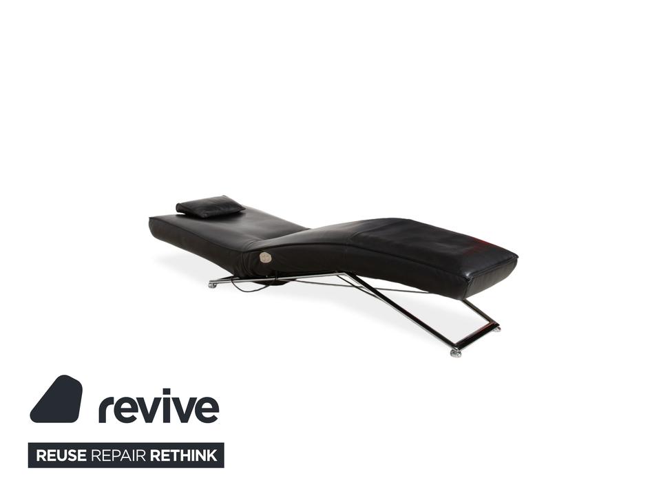 Koinor Jonas Liege Leder Schwarz mit Jeremiah Gestell Chrom – Bild 5