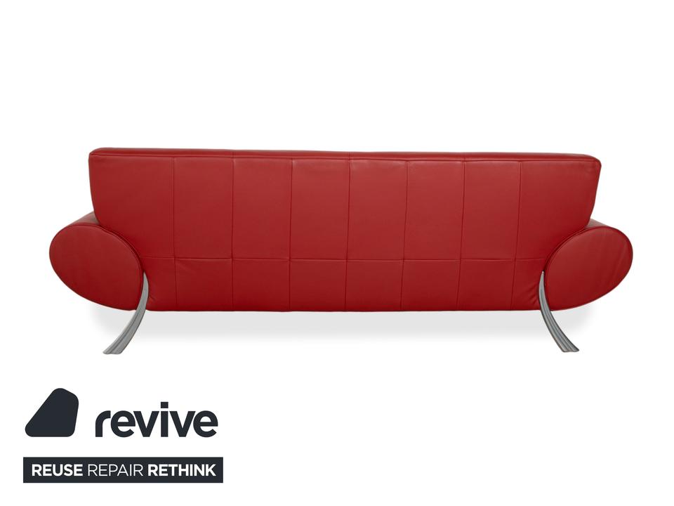 Rolf Benz 545 Leder Zweisitzer Rot Sofa Couch – Bild 12