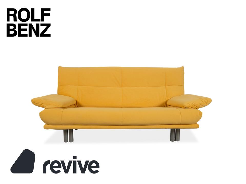 Rolf Benz BMP 418 Zweisitzer Stoff Gelb Couch Neubezug ✨