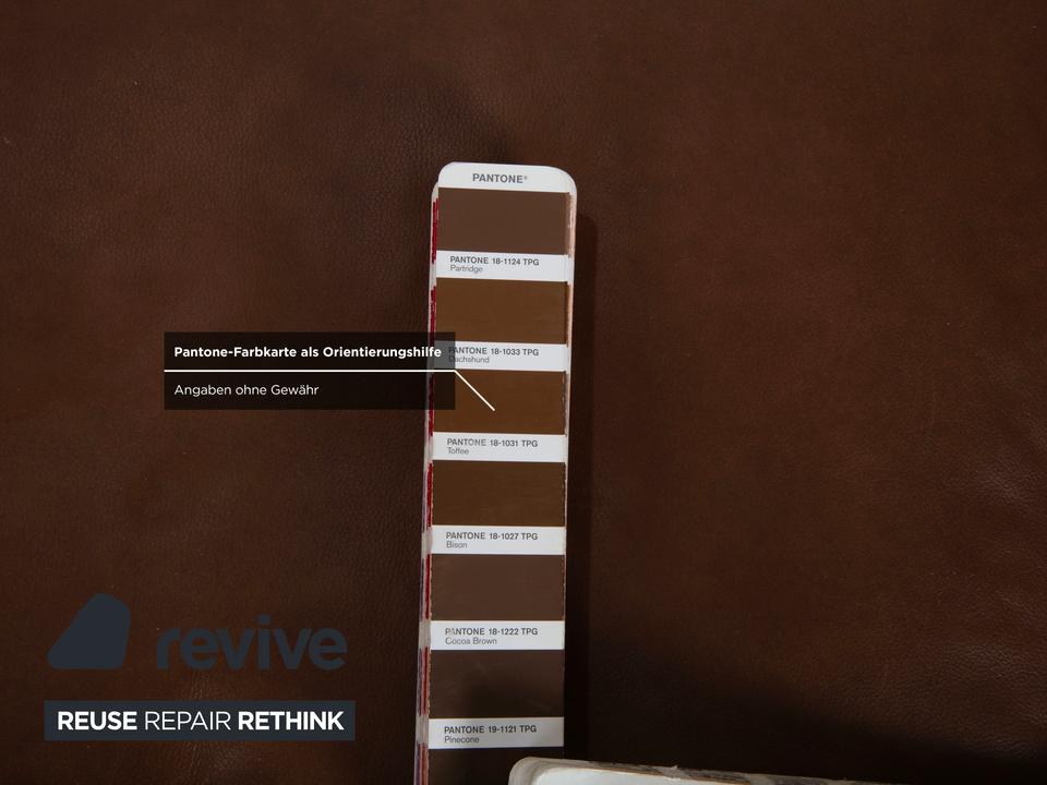 Willi Schillig Alessiio Leder Hocker Braun Mokka – Bild 8