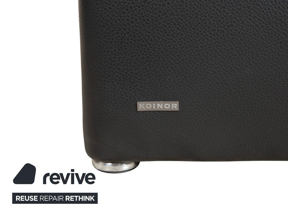 Koinor Raoul Zweisitzer Leder Sofa Grau manuelle Funktion Couch – Bild 16