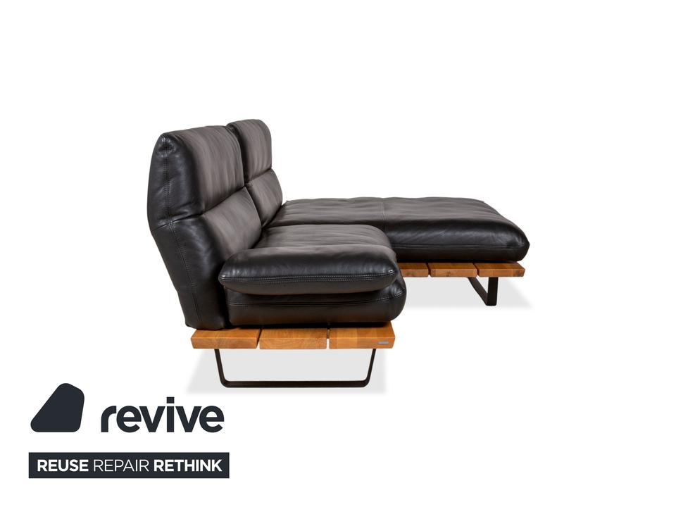 Koinor Marylin Leder Ecksofa Schwarz Holz manuelle Funktion Sofa – Bild 10