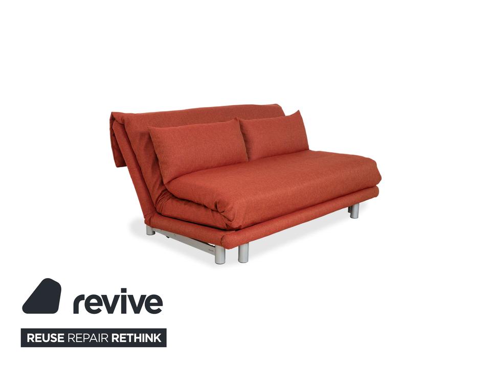 Ligne Roset Multy Stoff Dreisitzer Sofa Rot Rostbraun Neubezug – Bild 4