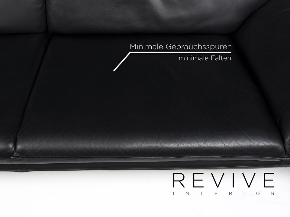 Laauser Atlanta Leder Sofa Schwarz Dreisitzer Couch ✨ – Bild 6