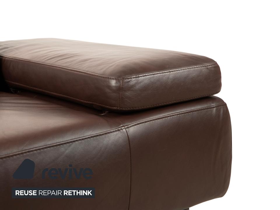 Willi Schillig Taboo Leder Dreisitzer Braun manuelle Funktion – Bild 8