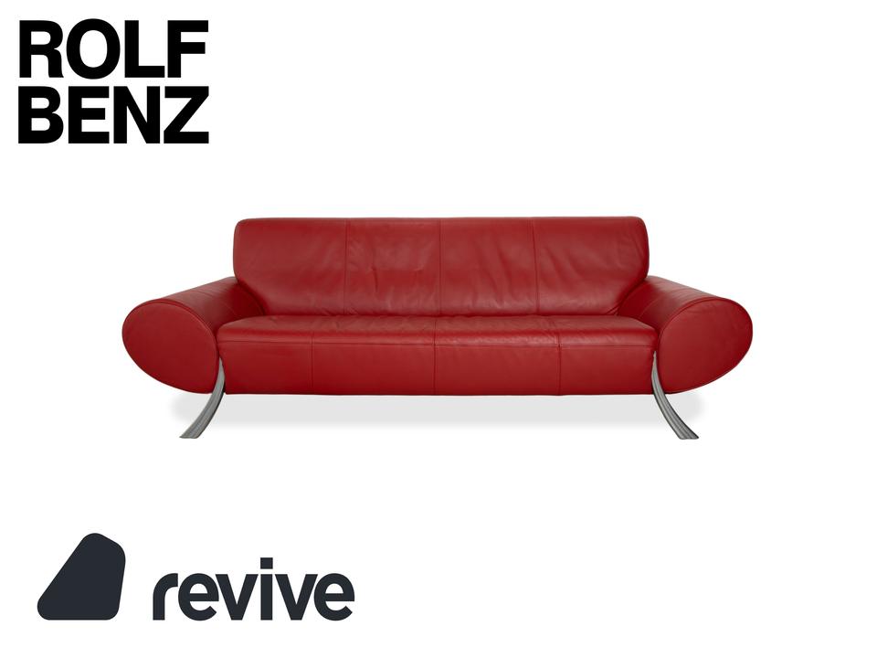 Rolf Benz 545 Leder Zweisitzer Rot Sofa Couch