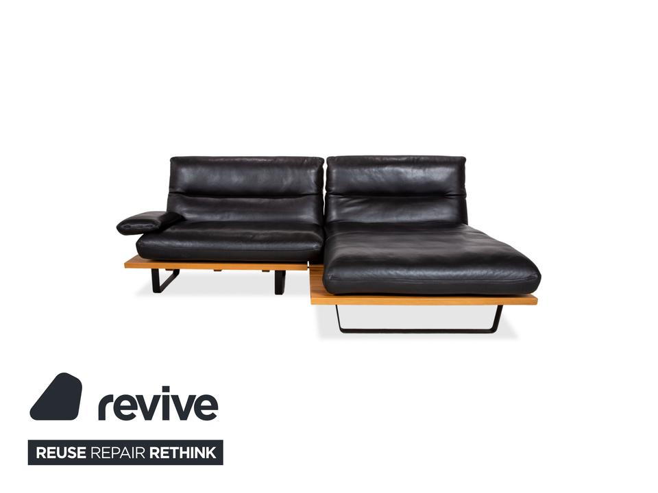 Koinor Marylin Leder Ecksofa Schwarz Holz manuelle Funktion Sofa – Bild 13