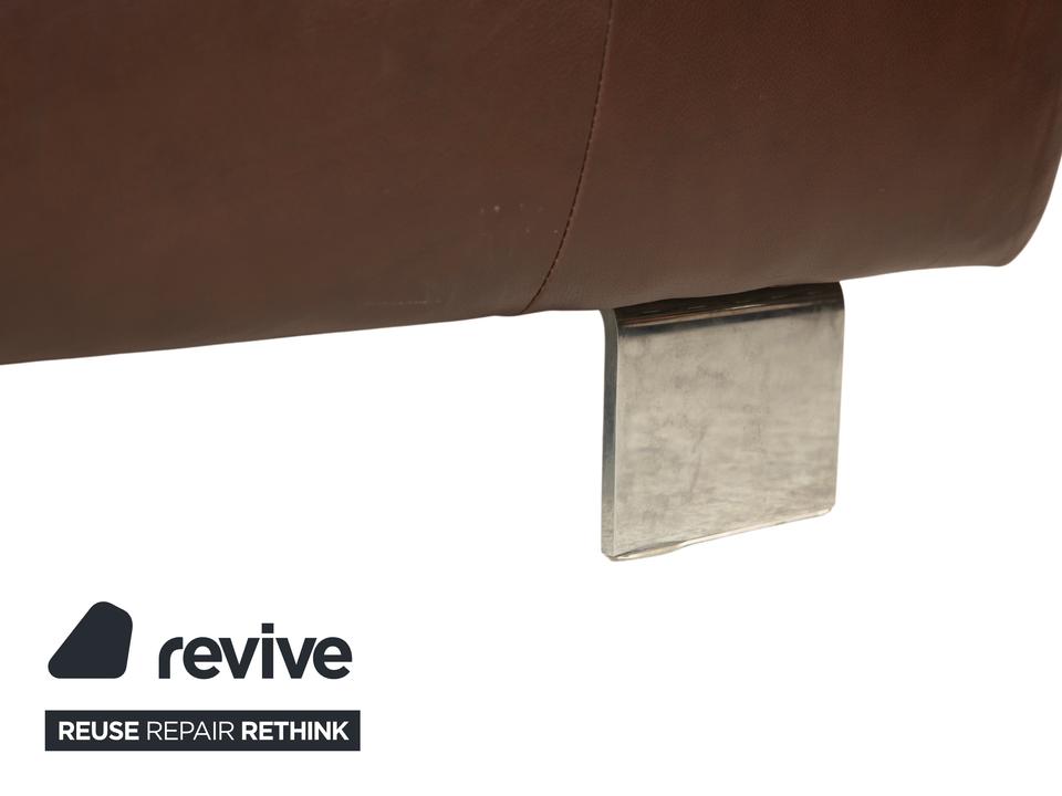 Willi Schillig Taboo Leder Dreisitzer Braun manuelle Funktion – Bild 9