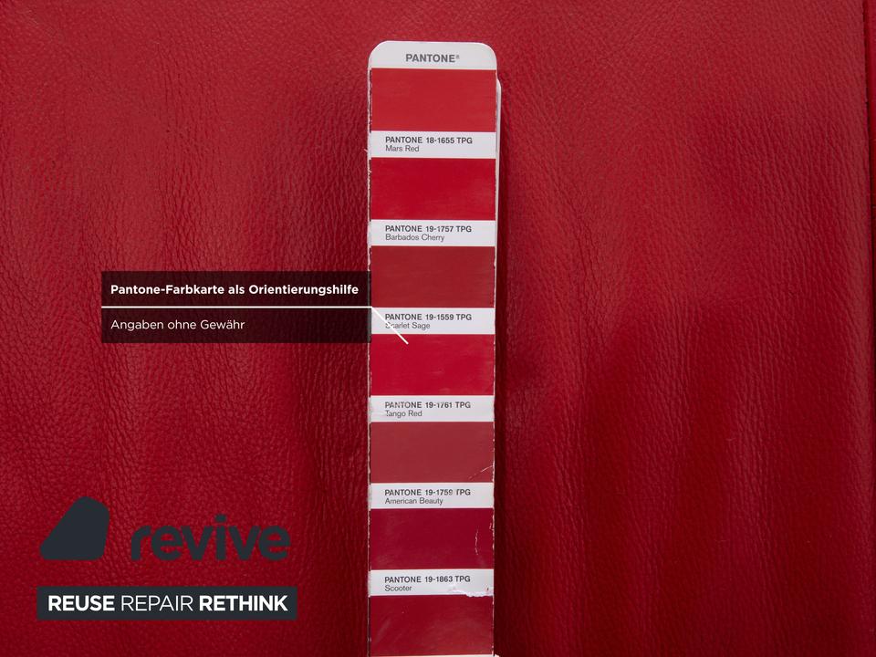 Willi Schillig Loop Leder Ecksofa Rot manuelle Funktion Sofa – Bild 12