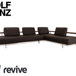 Rolf Benz Dono 6100 veganes Leder Ecksofa Dunkelgrau Sofa Couch ✨