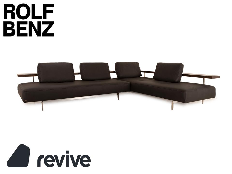 Rolf Benz Dono 6100 veganes Leder Ecksofa Dunkelgrau Sofa Couch ✨