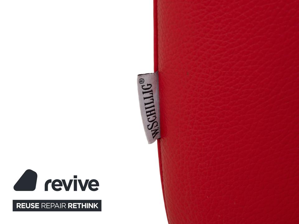 Willi Schillig Loop Leder Ecksofa Rot manuelle Funktion Sofa – Bild 13