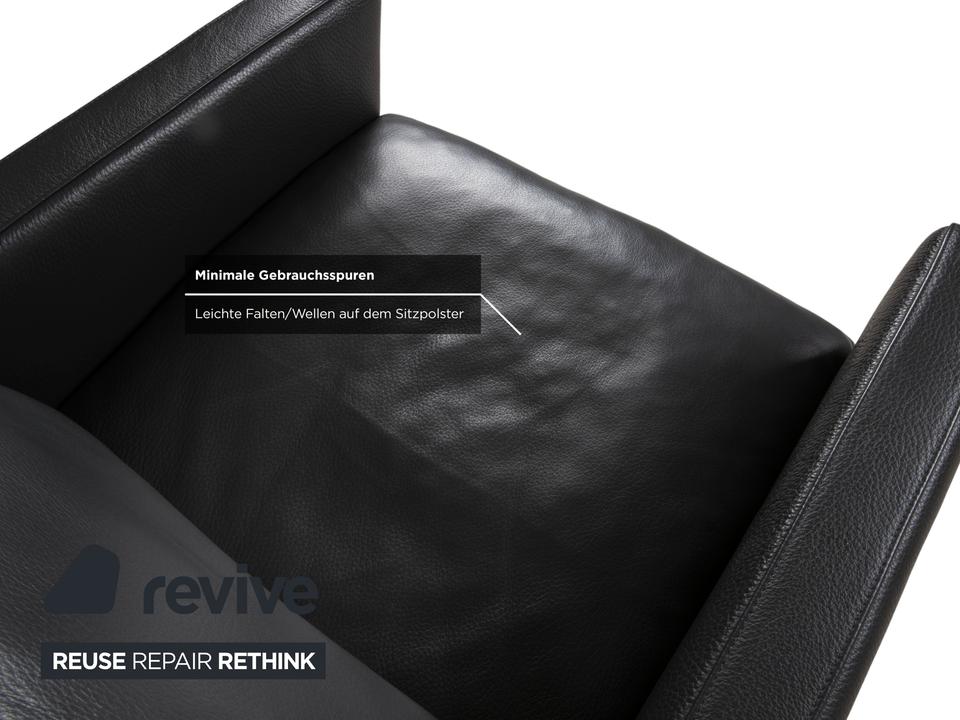 Natuzzi Relevé Leder Sessel Schwarz Anthrazit – Bild 8