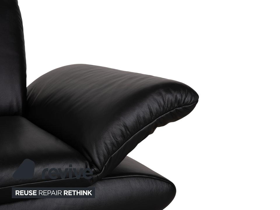 Koinor Rossini Leder Sessel Garnitur Schwarz manuelle Funktion – Bild 7