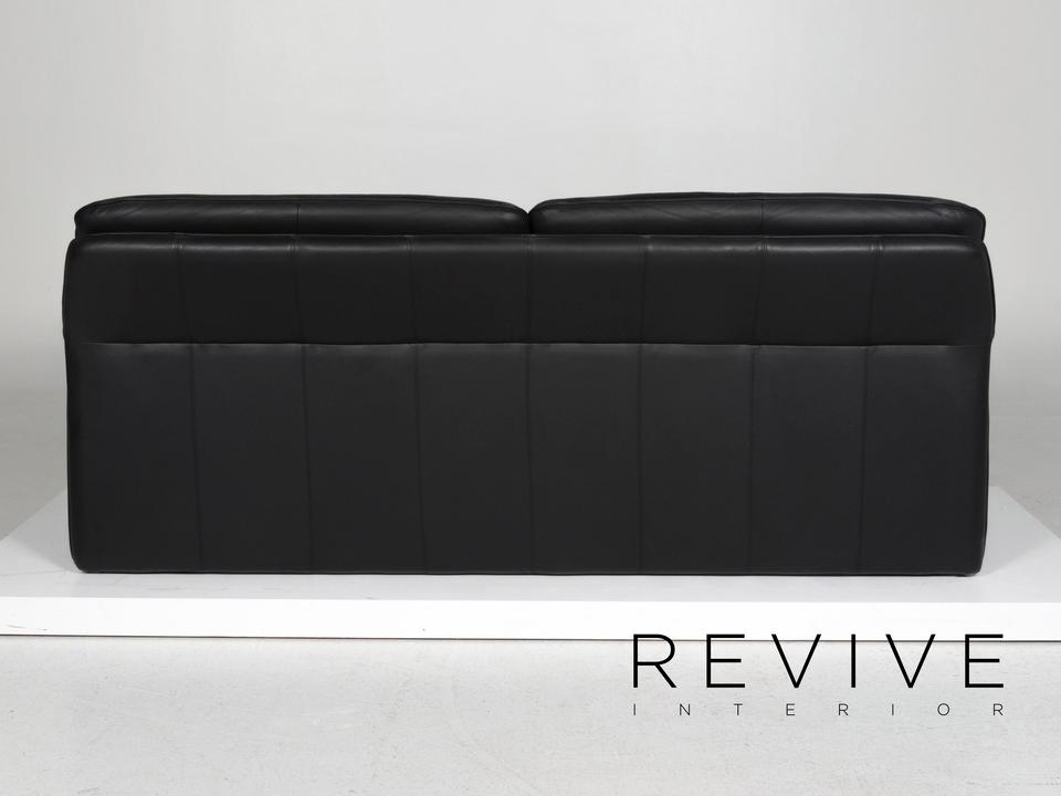 Laauser Atlanta Leder Sofa Schwarz Dreisitzer Couch ✨ – Bild 10