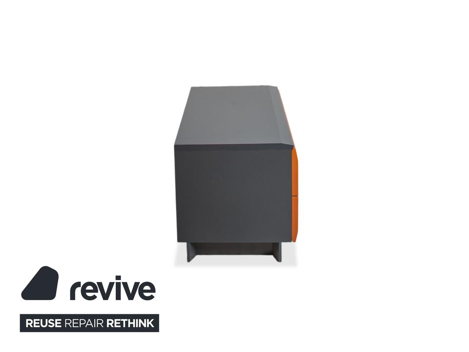 Interlübke Holz Sideboard Braun Blau Grau Navyblau Nachttisch – Bild 9