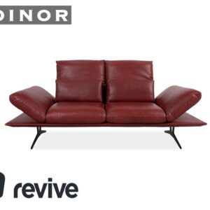 Koinor Francis Leder Zweisitzer Rot manuelle Funktion Sofa Couch