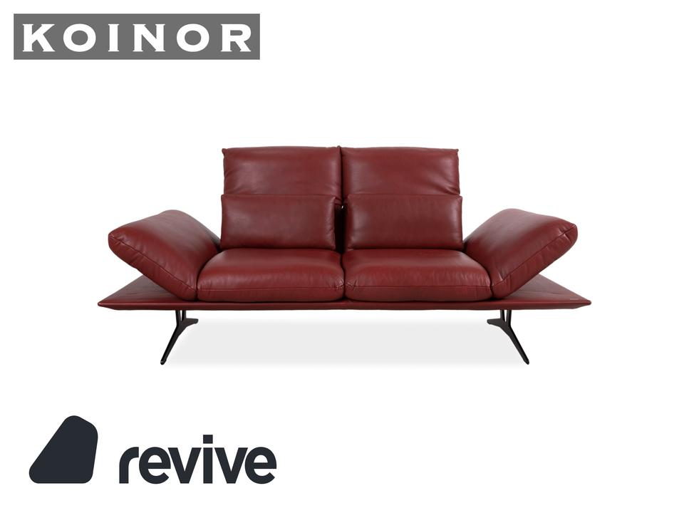Koinor Francis Leder Zweisitzer Rot manuelle Funktion Sofa Couch
