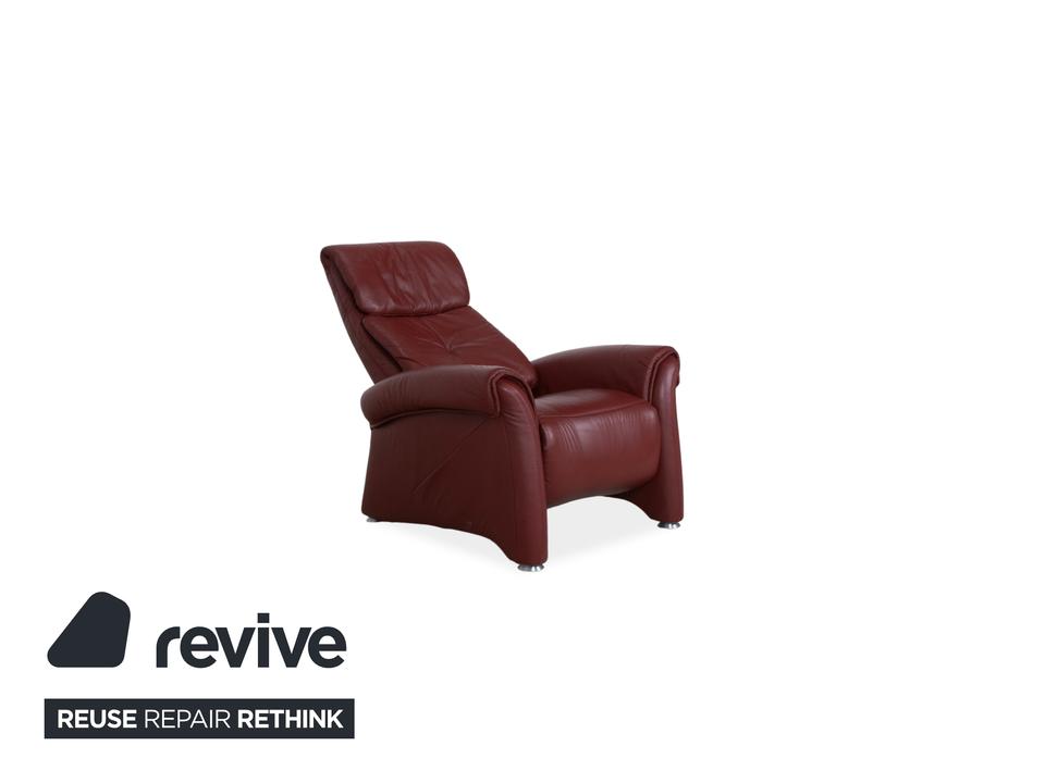 Himolla Leder Sessel Rot Kirschrot manuelle Funktion – Bild 4