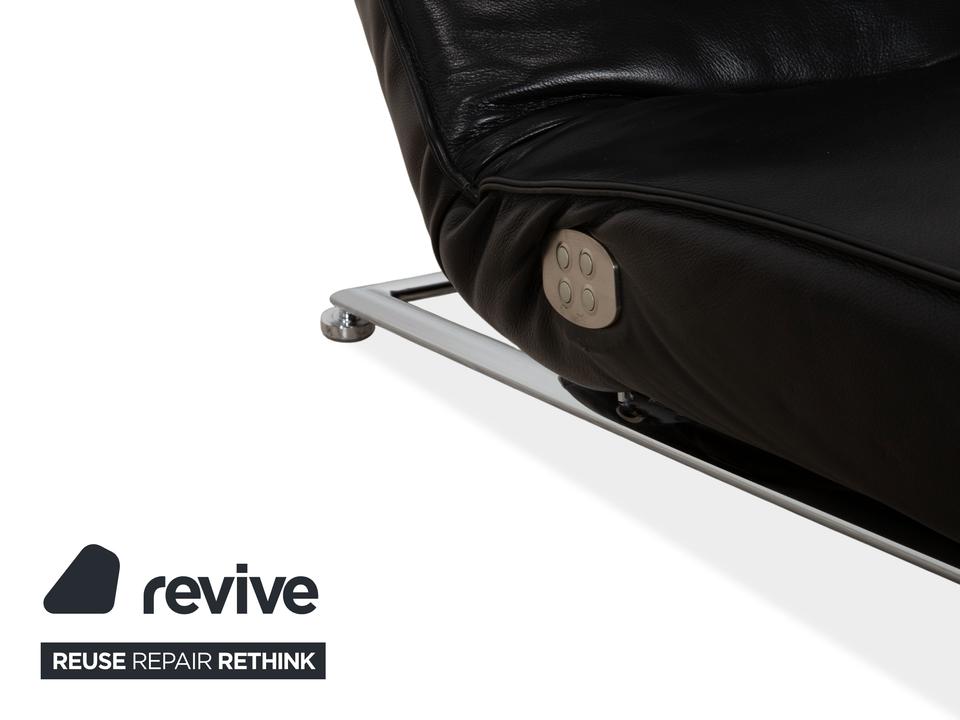 Koinor Jonas Liege Leder Schwarz mit Jeremiah Gestell Chrom – Bild 3