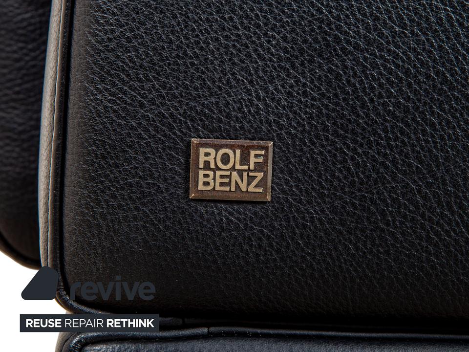 Rolf Benz Leder Sessel Schwarz Chefsessels Metall Drehkreuz – Bild 6
