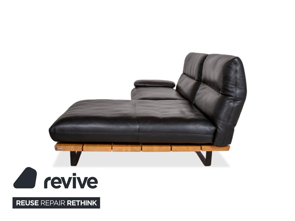 Koinor Marylin Leder Ecksofa Schwarz Holz manuelle Funktion Sofa – Bild 12