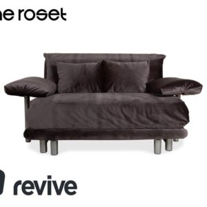 Ligne Roset Multy Zweisitzer inkl. Armlehnen Samt Stoff Grau ✨