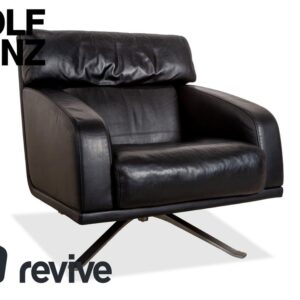 Rolf Benz Leder Sessel Schwarz Chefsessels Metall Drehkreuz