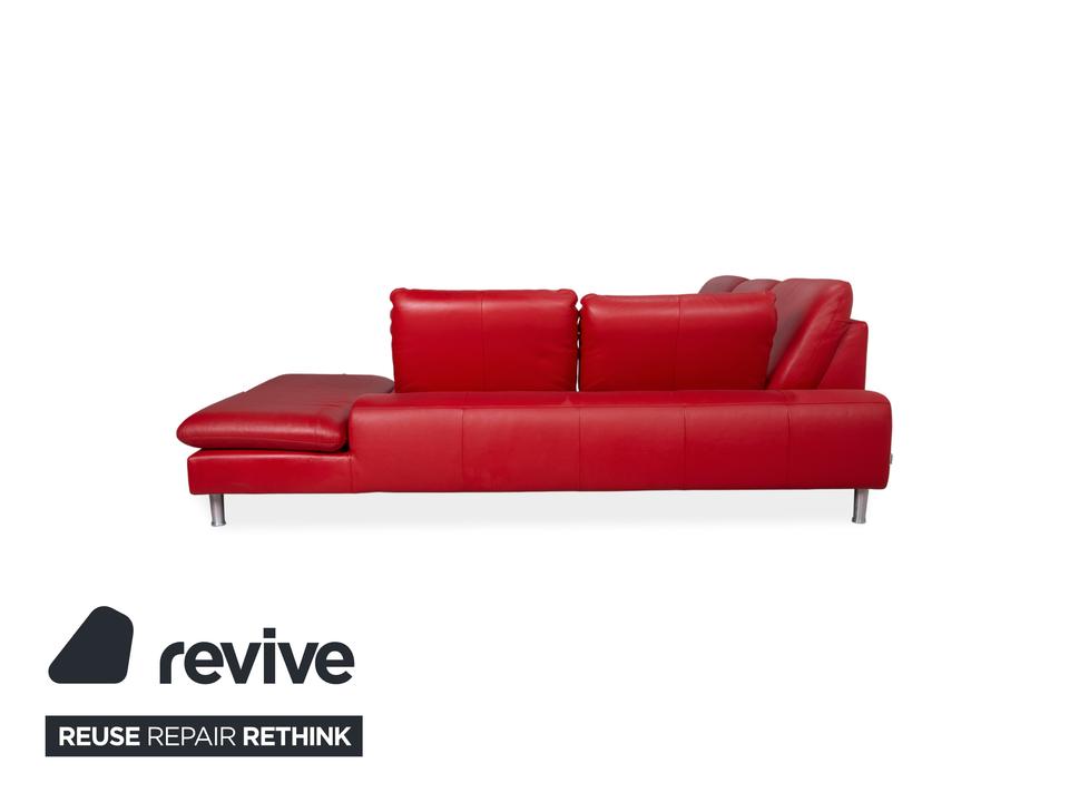 Willi Schillig Loop Leder Ecksofa Rot manuelle Funktion Sofa – Bild 16