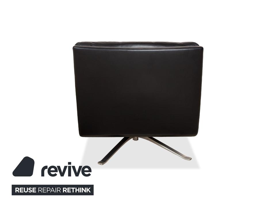 Rolf Benz Leder Sessel Schwarz Chefsessels Metall Drehkreuz – Bild 8