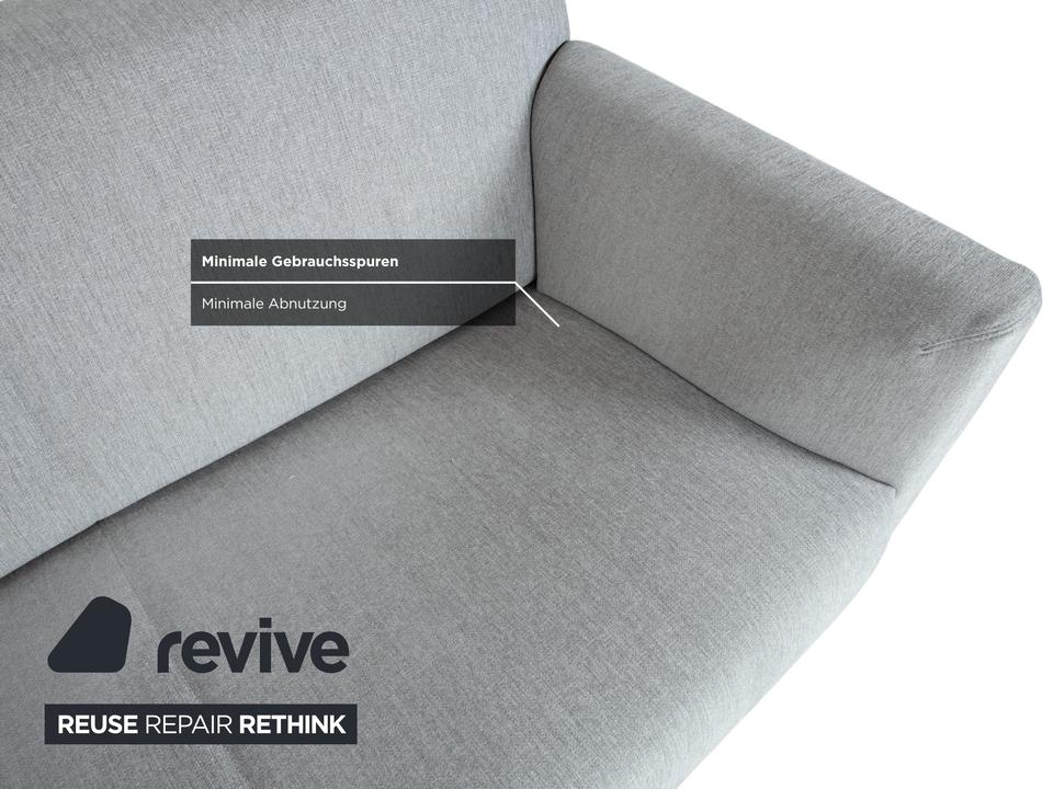 Rolf Benz 328 Stoff Garnitur 2x Dreisitzer Grau Sofa Couch – Bild 14