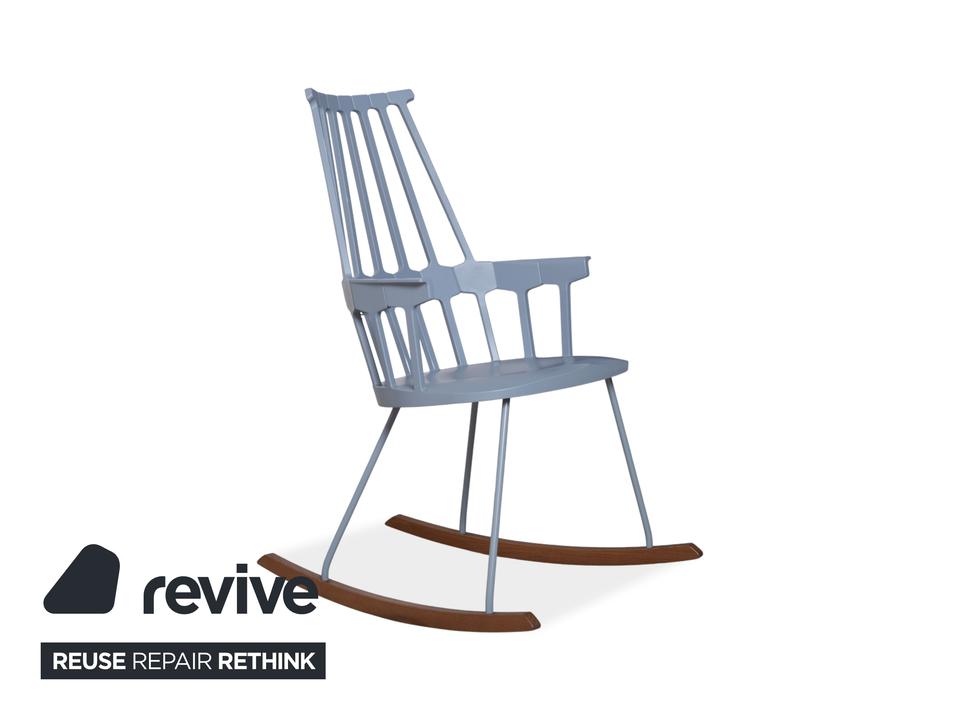 Kartell Comback Schaukelstuhl Holz Kunststoff Blau Patricia – Bild 4
