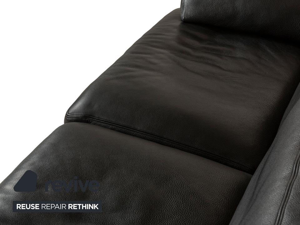 Erpo CL 100 Leder Dreisitzer Schwarz Sofa Couch – Bild 4