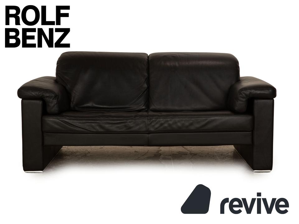 Rolf Benz 4000 Leder Zweisitzer Schwarz Sofa Couch ✨